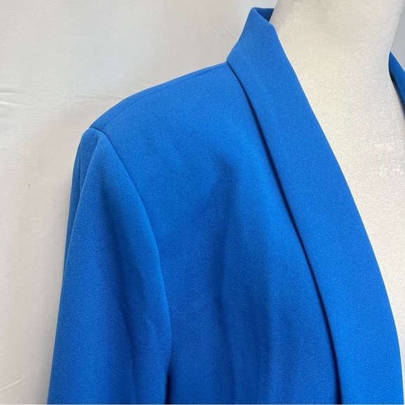 Venus Royal Blue Women’s Open Front Blazer Coat Jacket Size 14 Business Suit - Picture 3 of 15
